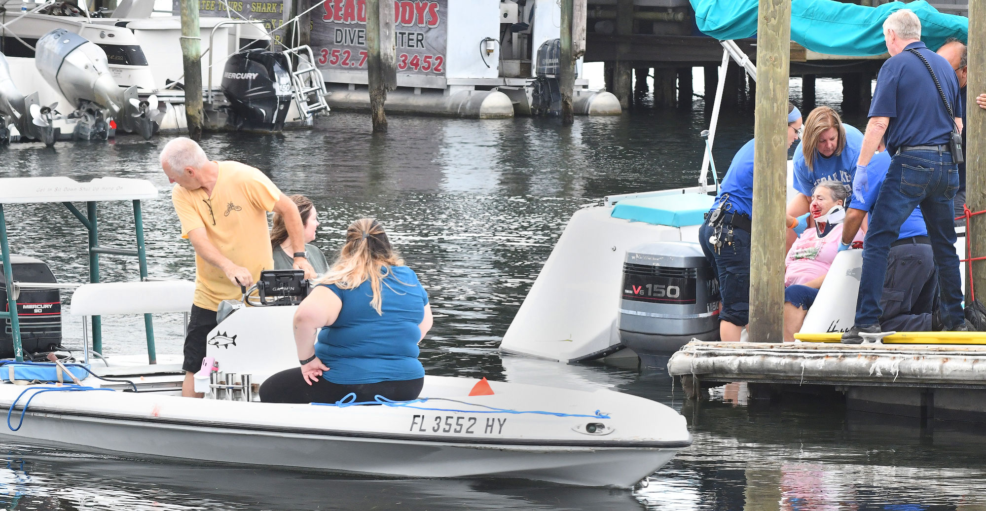 Boating crash secondary